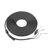 Image of a coiled up cable with an NMEA connector on one end and a fuse holder on the other on a white background.
