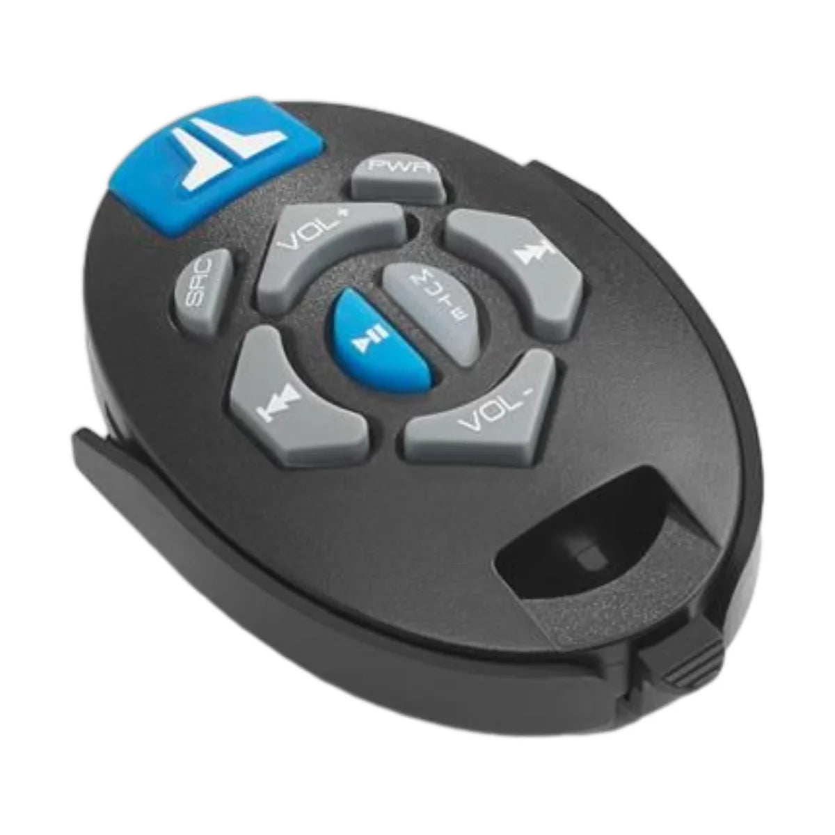 Image of a JL Audio remote controller on a white background.