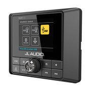 Image of a JL Audio media source unit on a white background.