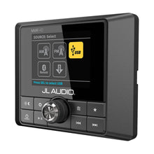 Image of a JL Audio media source unit on a white background.