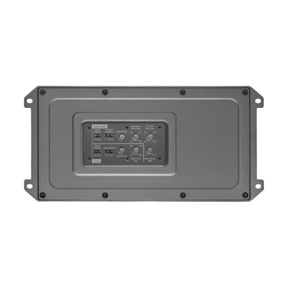 Image of a marine amplifier on a white background.