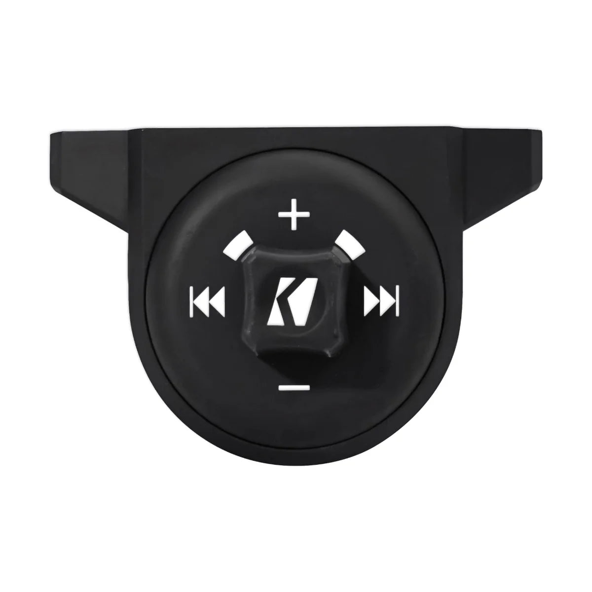 Image of a Kicker media controller on a white background.