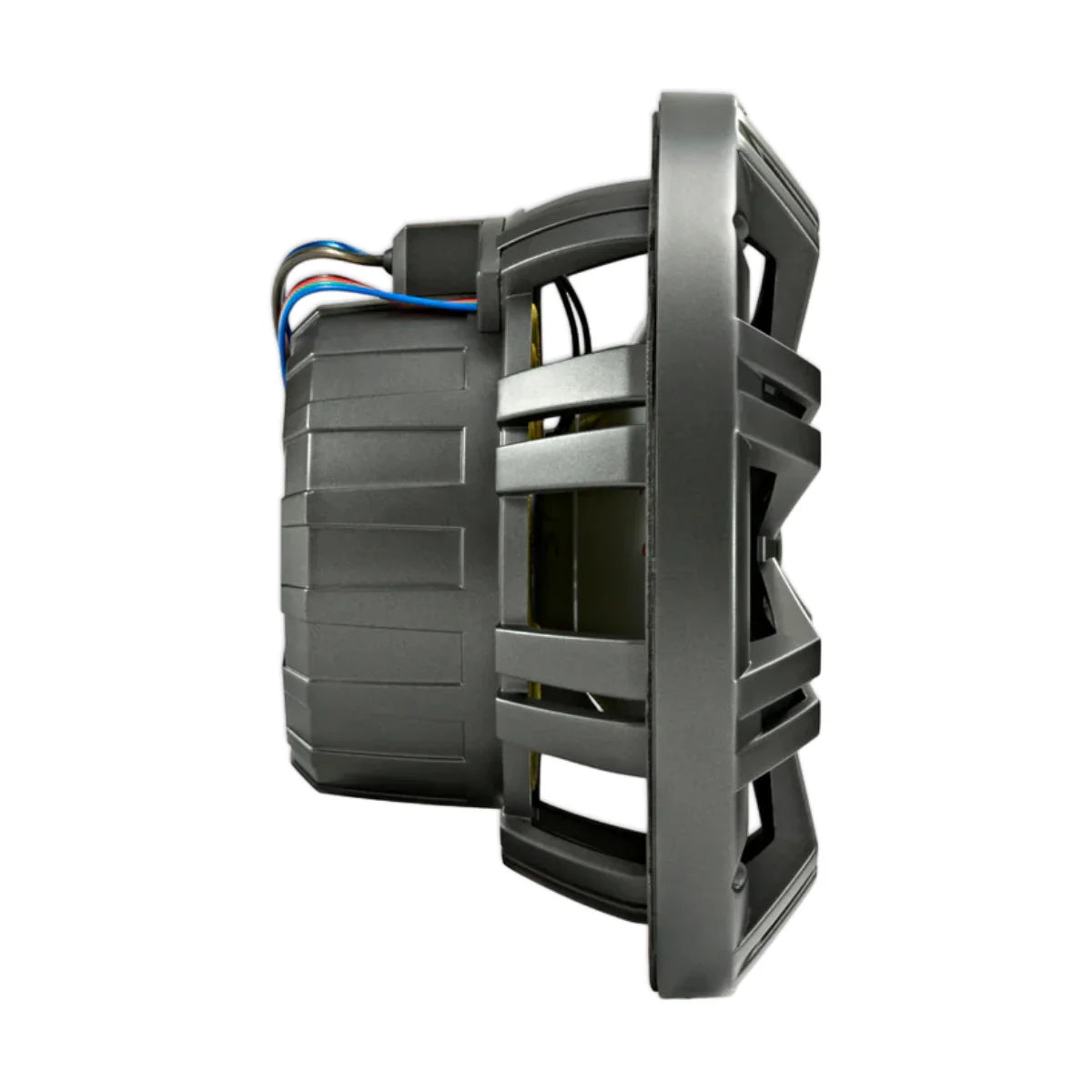 Image of a Kicker marine speaker on a white background.