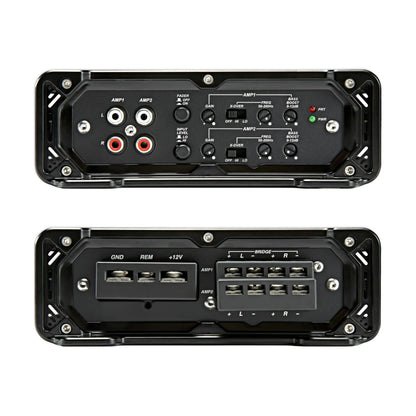 Image of a Kicker marine amplifier on a white background.