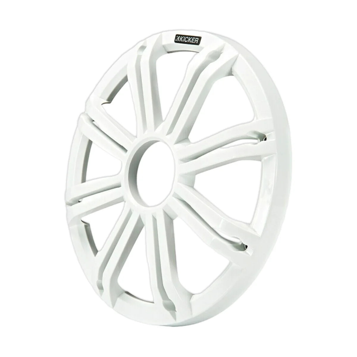 Image of a marine speaker grille on a white background.