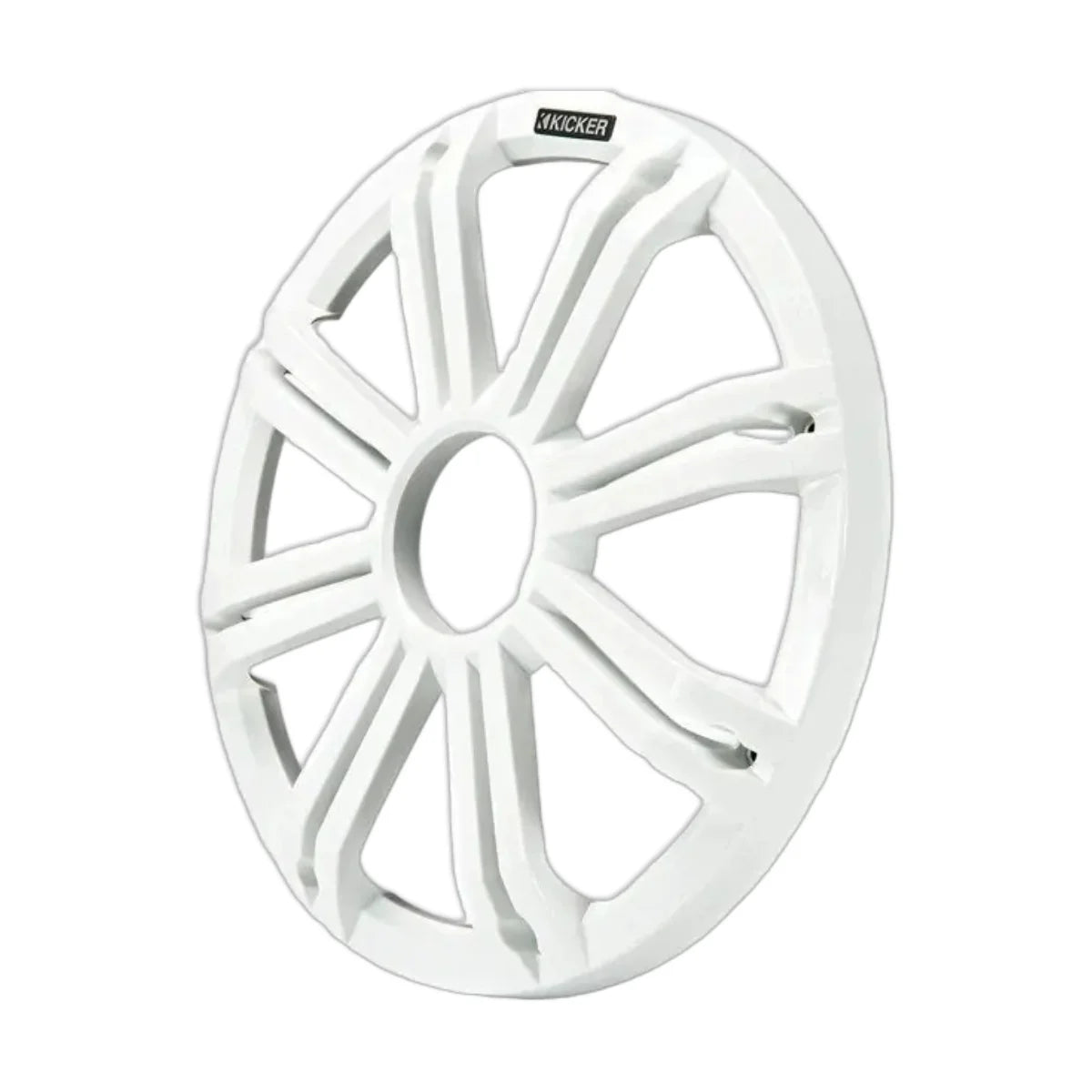 Image of a marine speaker grille on a white background.