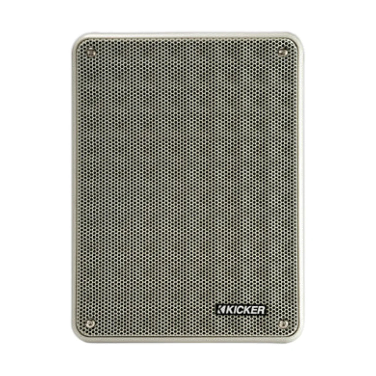 Image of a Kicker speaker on a white background.