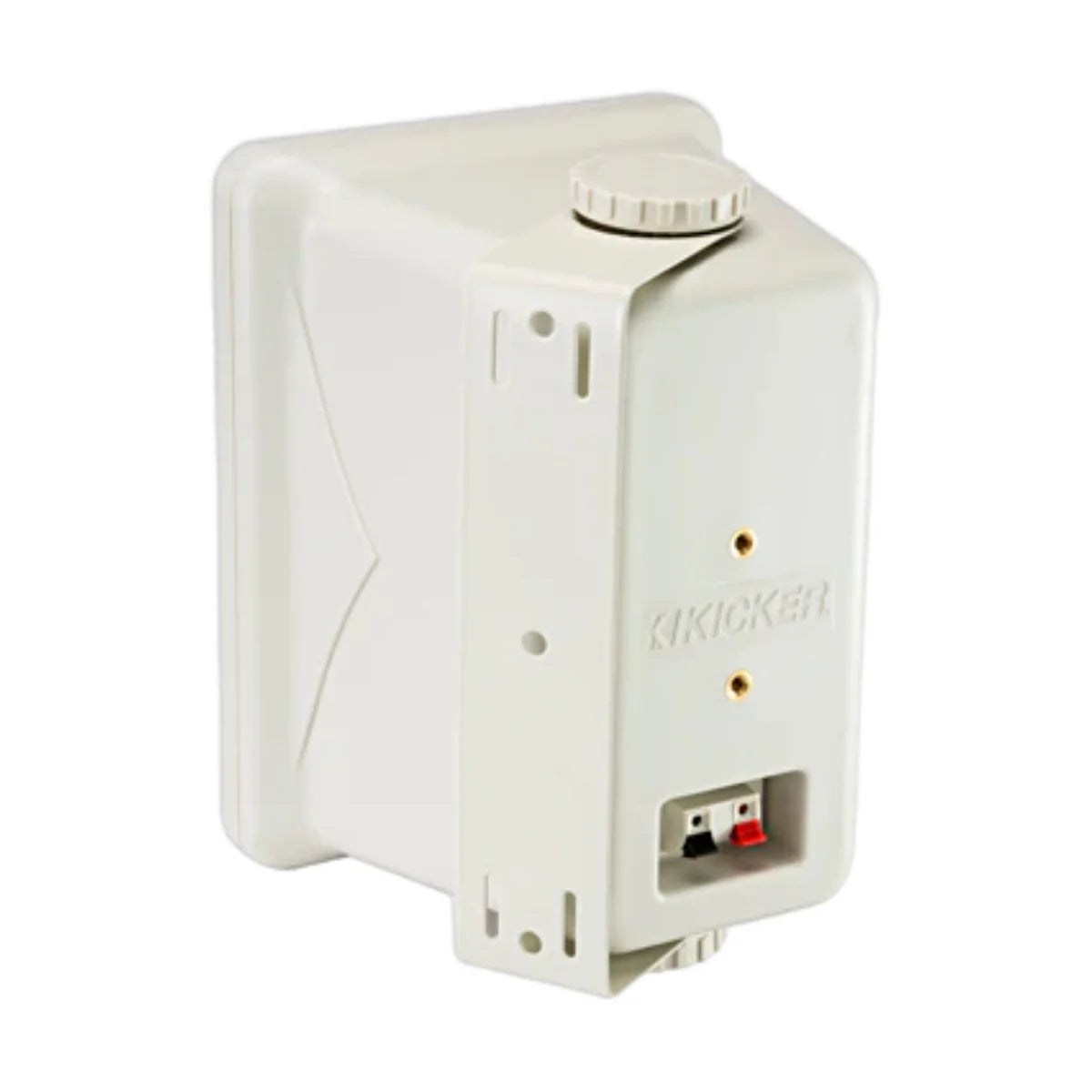 Image of a Kicker speaker on a white background.