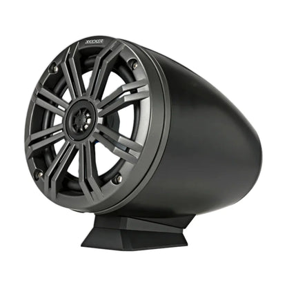 Image of a Kicker tower speaker on a white background.