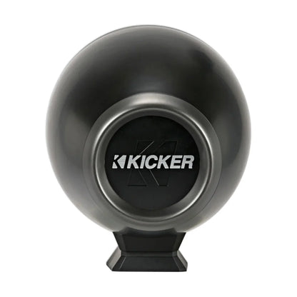 Image of a Kicker tower speaker on a white background.