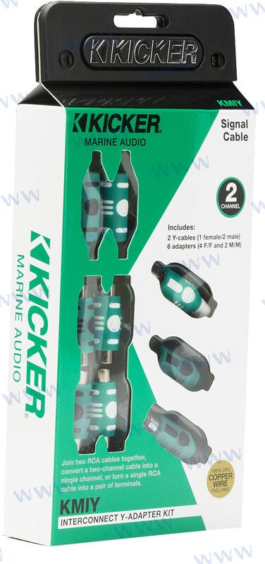 ADAPTADOR EN Y SERIE MARINA, RCA MACHO/HEMBRA | OEM 47KMIY | AUDIO | KICKER AUDIO