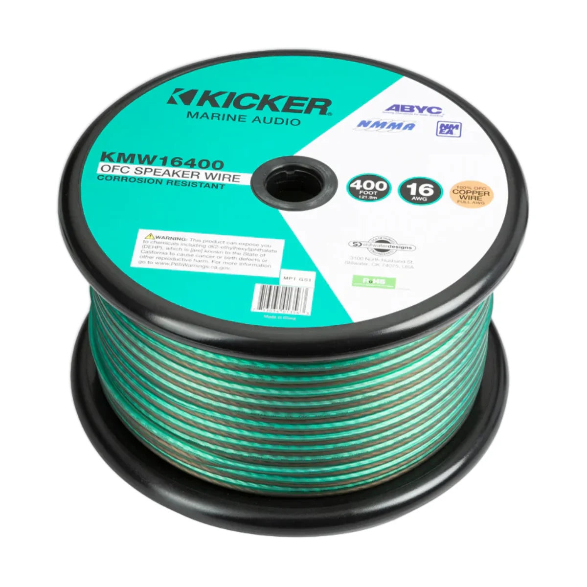 Image of a spool of Kicker marine speaker wire.