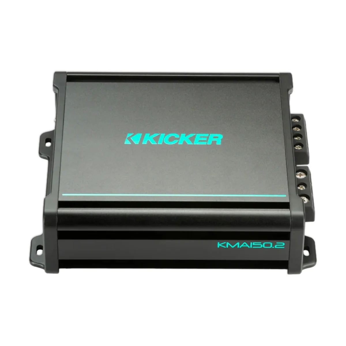 Image of a Kicker marine amplifier on a white background.