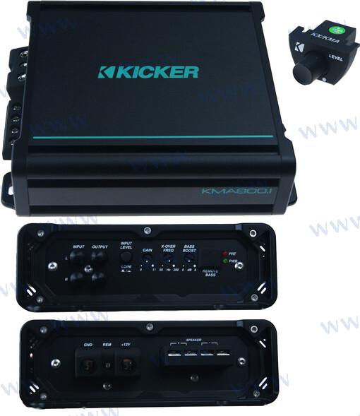 Amplificateur de caisson de basses KM Marine 800 W | OEM 48KMA8001 | Haut-parleurs | Kicker Audio