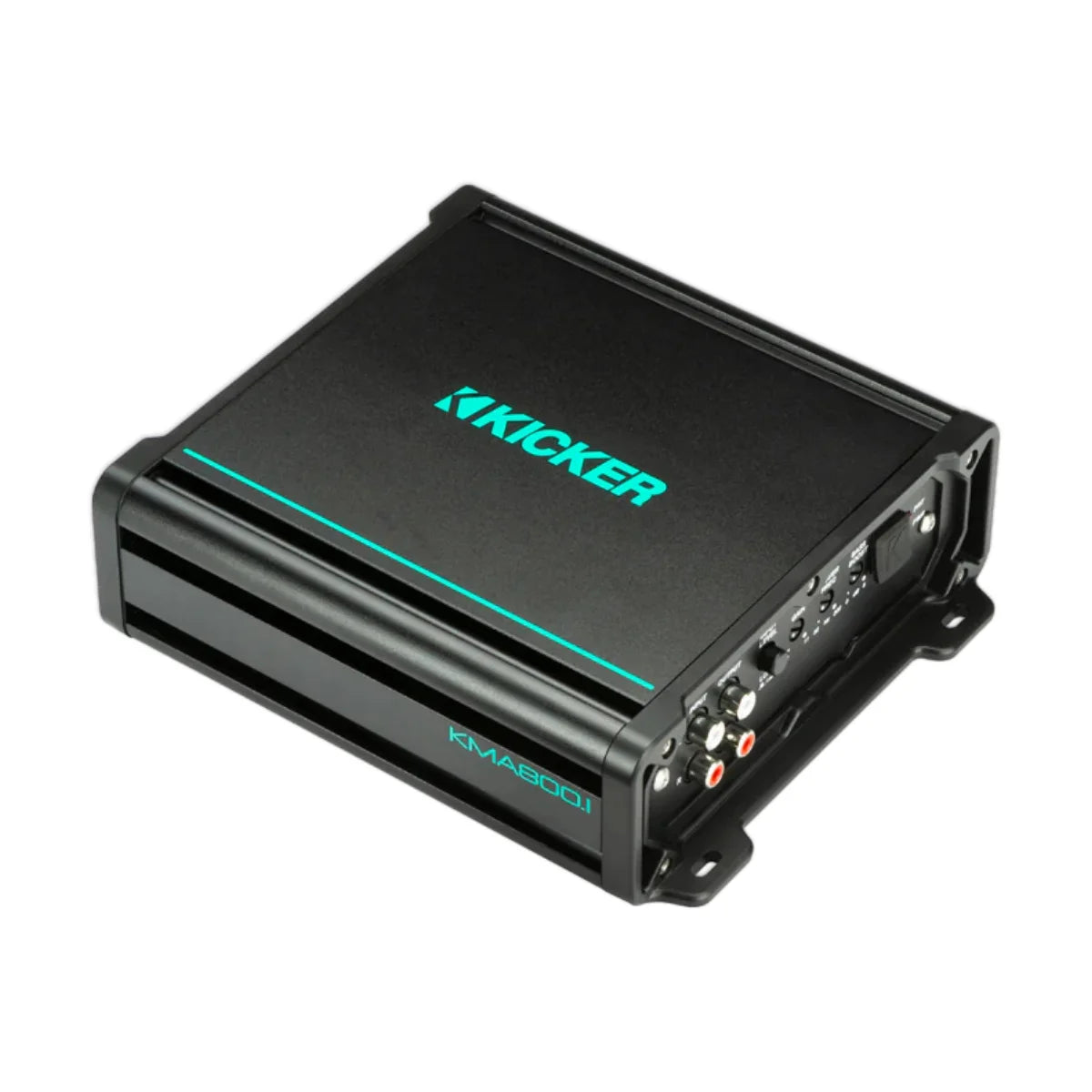 Image of a Kicker marine amplifier on a white background.