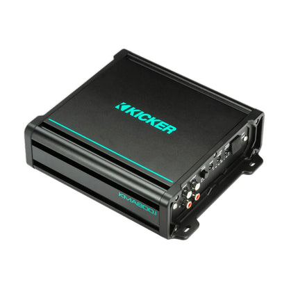 Image of a Kicker marine amplifier on a white background.