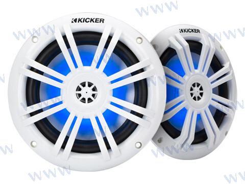 Parrilla LED blanca KM Marine de 6,5" | OEM 49KM604W | Altavoces | Kicker Audio
