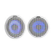 Image of a pair of marine speakers on a white background.