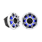 Image of a pair of marine speakers on a white background.