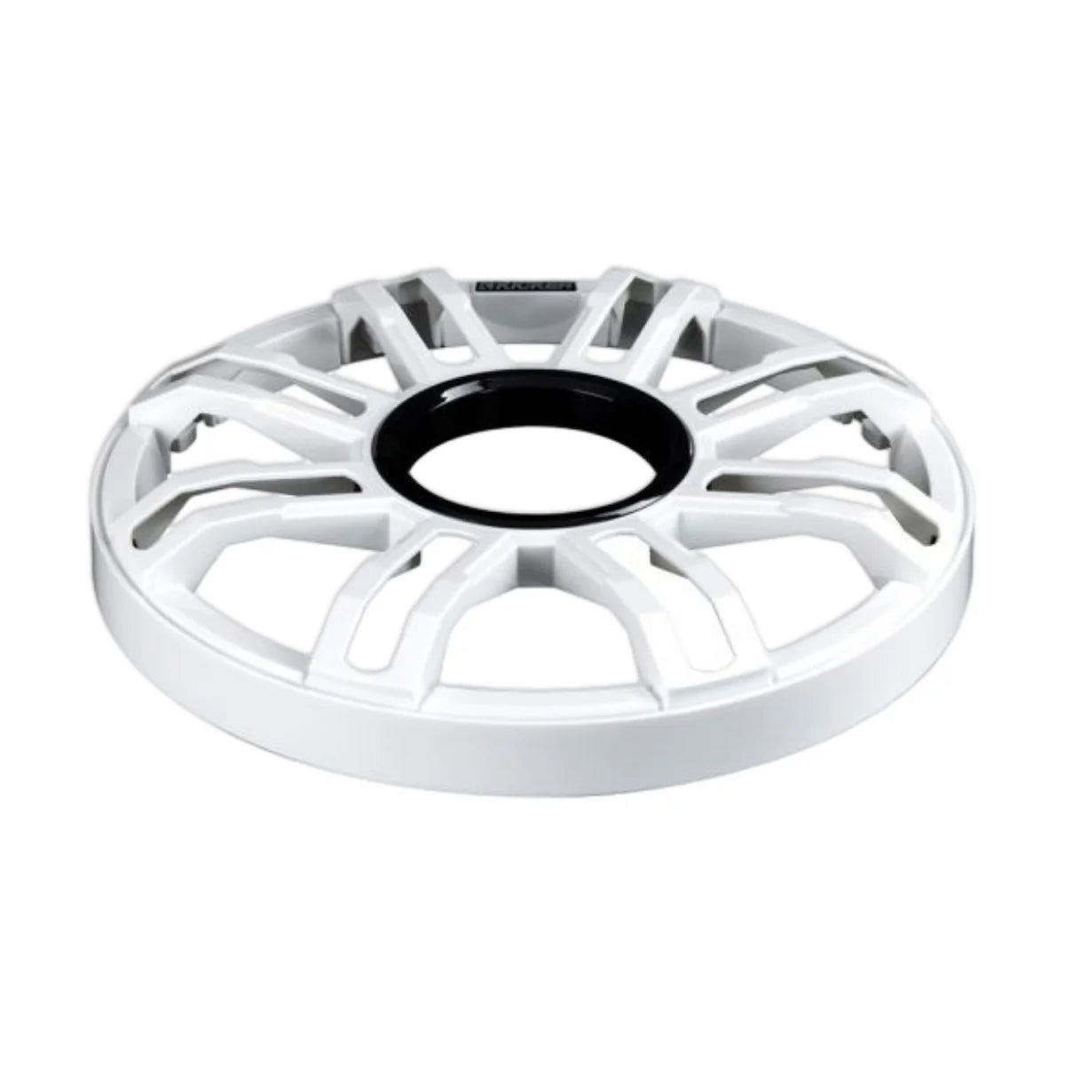 Image of a marine speaker grille on a white background.