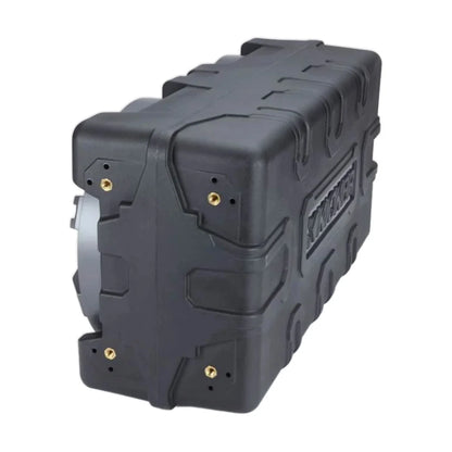 Image of a marine subwoofer enclosure on a white background.