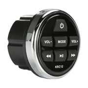 Image of a marine audio control panel on a white background.