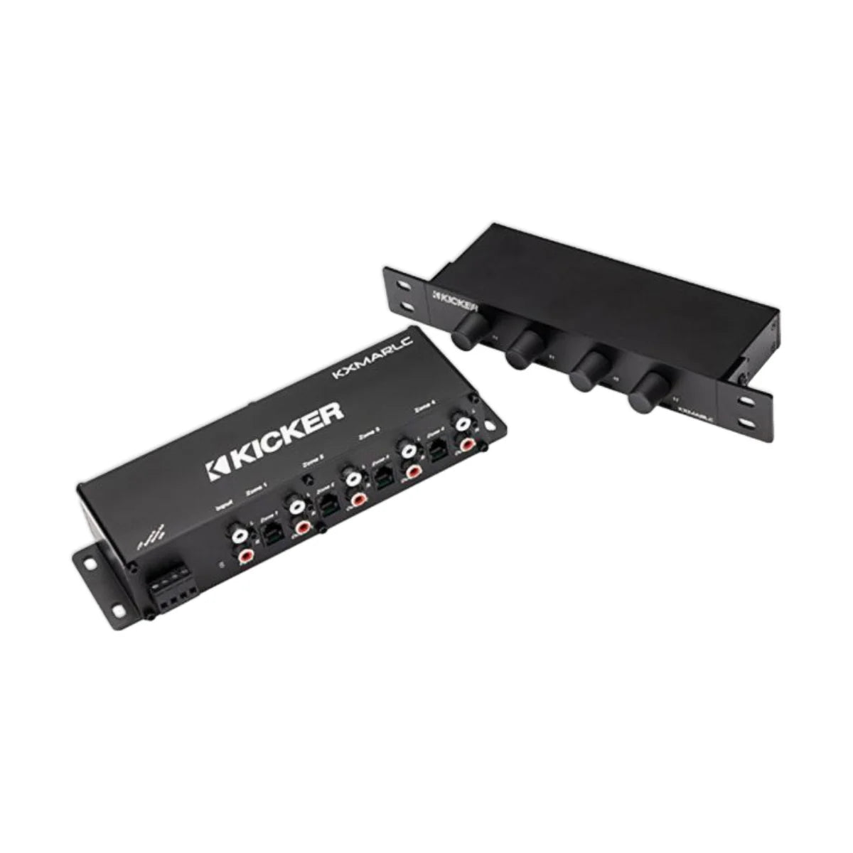 Image of two marine audio volume controllers on a white background.