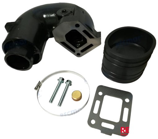 CODO DE ESCAPE MERCRUISER | OEM 076 | GM 2.5L, 3.0 y 3.0LX (1982+) | RECMAR
