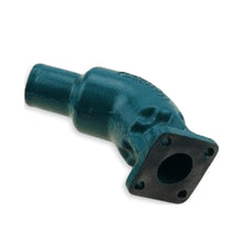 Volvo Penta exhaust elbow showing the fitting face and exhaust port.