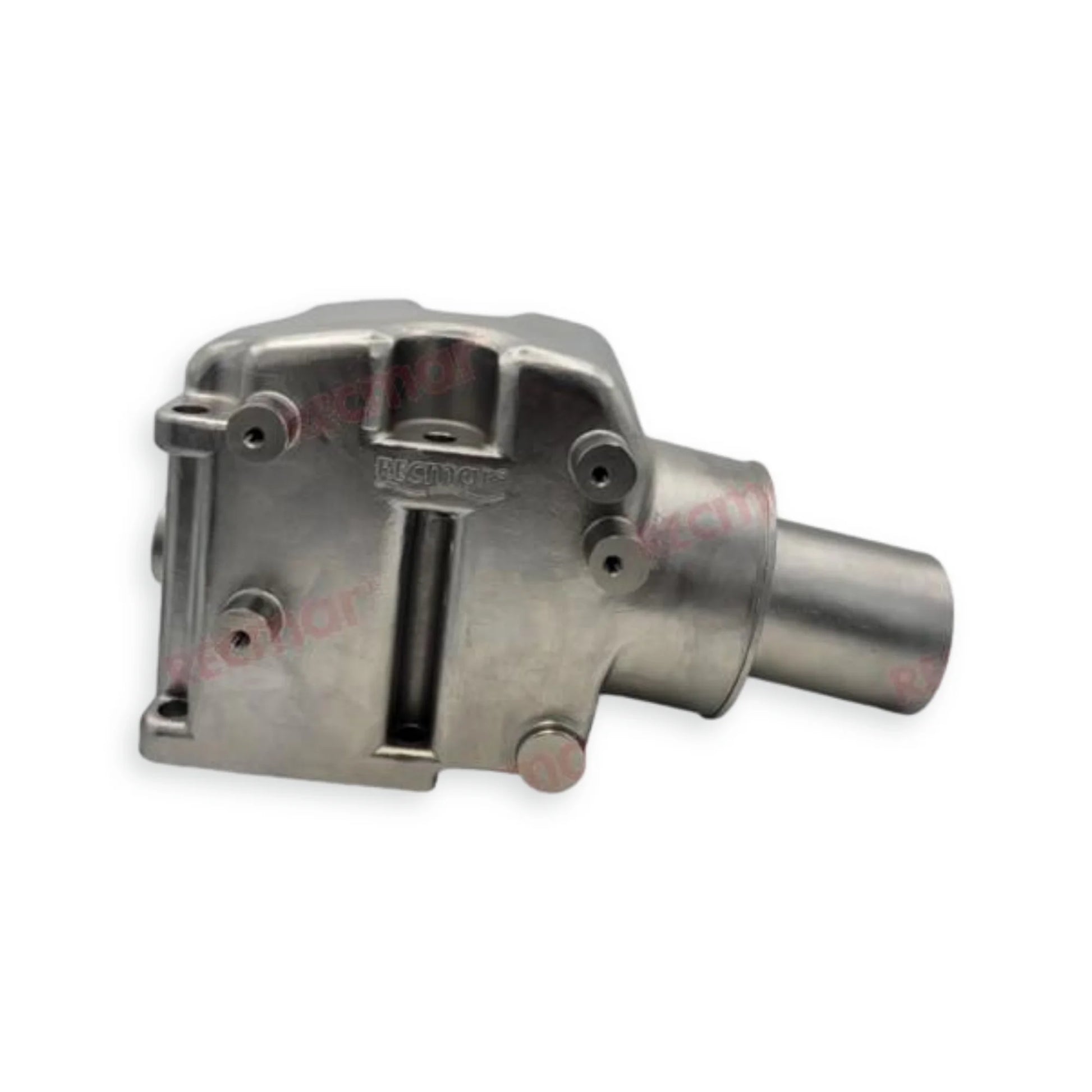 Stainless steel MAR988INOX exhaust manifold riser elbow, side view.
