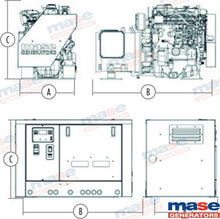 MASE | GENERADOR MARINER 1450TS 14,1KVA 1500RPM TRIFÁSICO | OEM 002587 | GENERADORES | MASE, MARINE