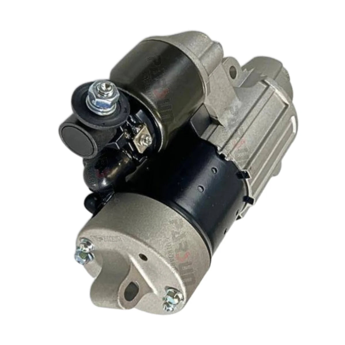Image of a starter motor on a white background.