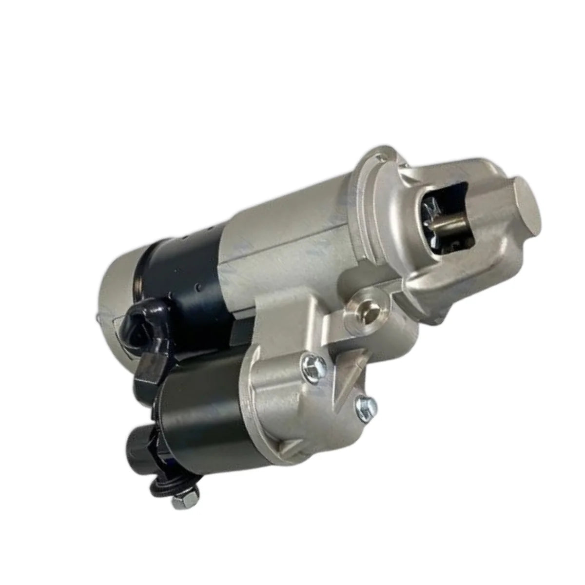 Image of a starter motor on a white background.