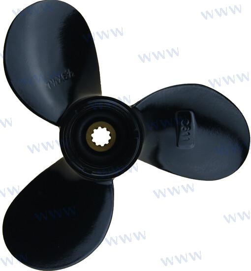 Hélice Yamaha en aluminium 7-1/4 x 5-1/2, droite | OEM 6L5-45952-00 | Aluminium | Parsun