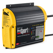Image of a promariner prosport marine battery charger on a white background.