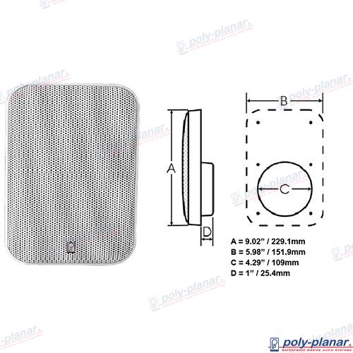 2 WAY PANEL SPEAKERS WHITE | OEM  905W | SPEAKERS | | RECAMBIOS Marine Parts & Accessories | RECAMBIOS Marine Parts & Accessories