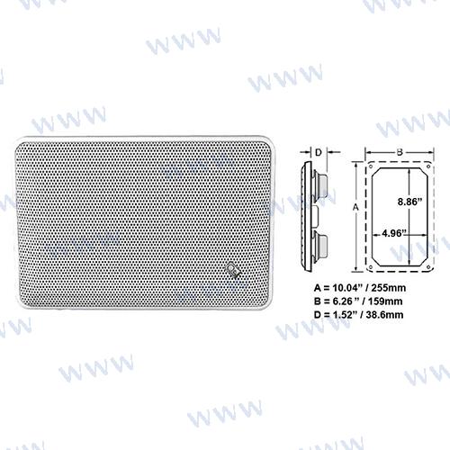 ALTAVOCES PLATINO 255MM X 159MM | OEM 5500W | ALTAVOCES |