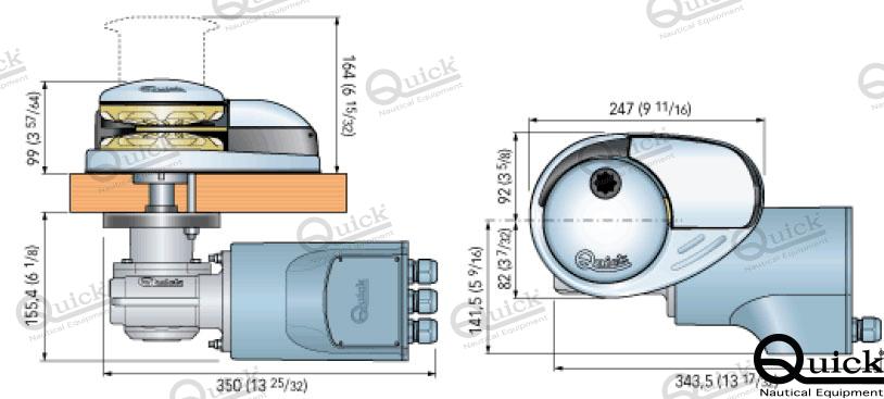 Quick Vertical Windlass 1500W 12V C/C 31512D