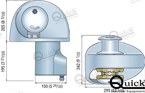 Quick Eagle 700W 12V 6mm Windlass with Drum QUE712D