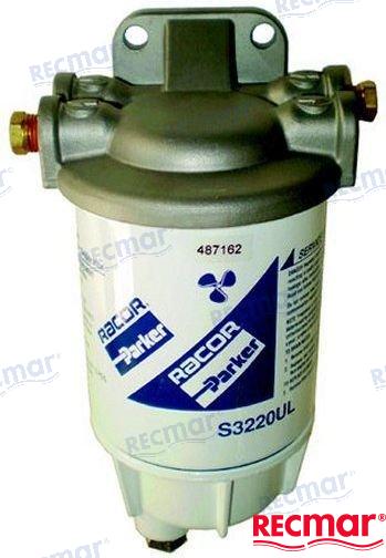 FILTRO DE COMBUSTIBLE CON SOPORTE INOXIDABLE | OEM 320R-INOX-02 | FILTRO DE COMBUSTIBLE | RACOR