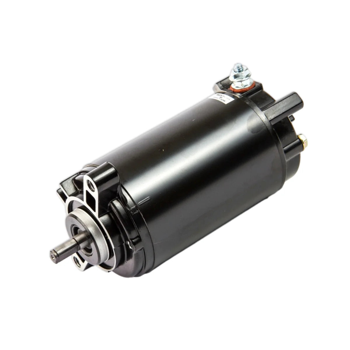 Image of a starter motor on a white background.