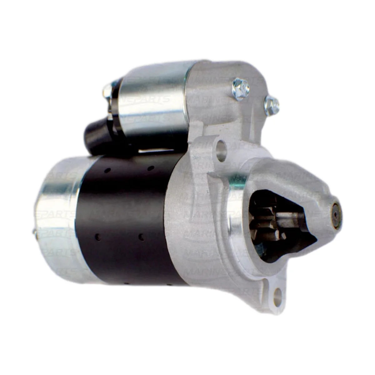 Image of a starter motor on a white background.