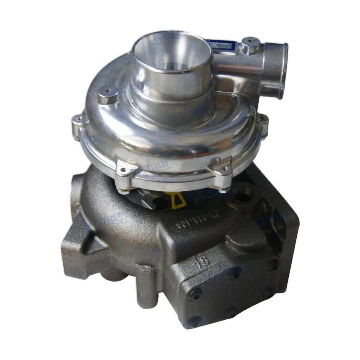 Image of a turbocharger on a white background.