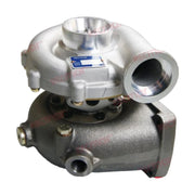 Image of a turbocharger on a white background with visible branding.