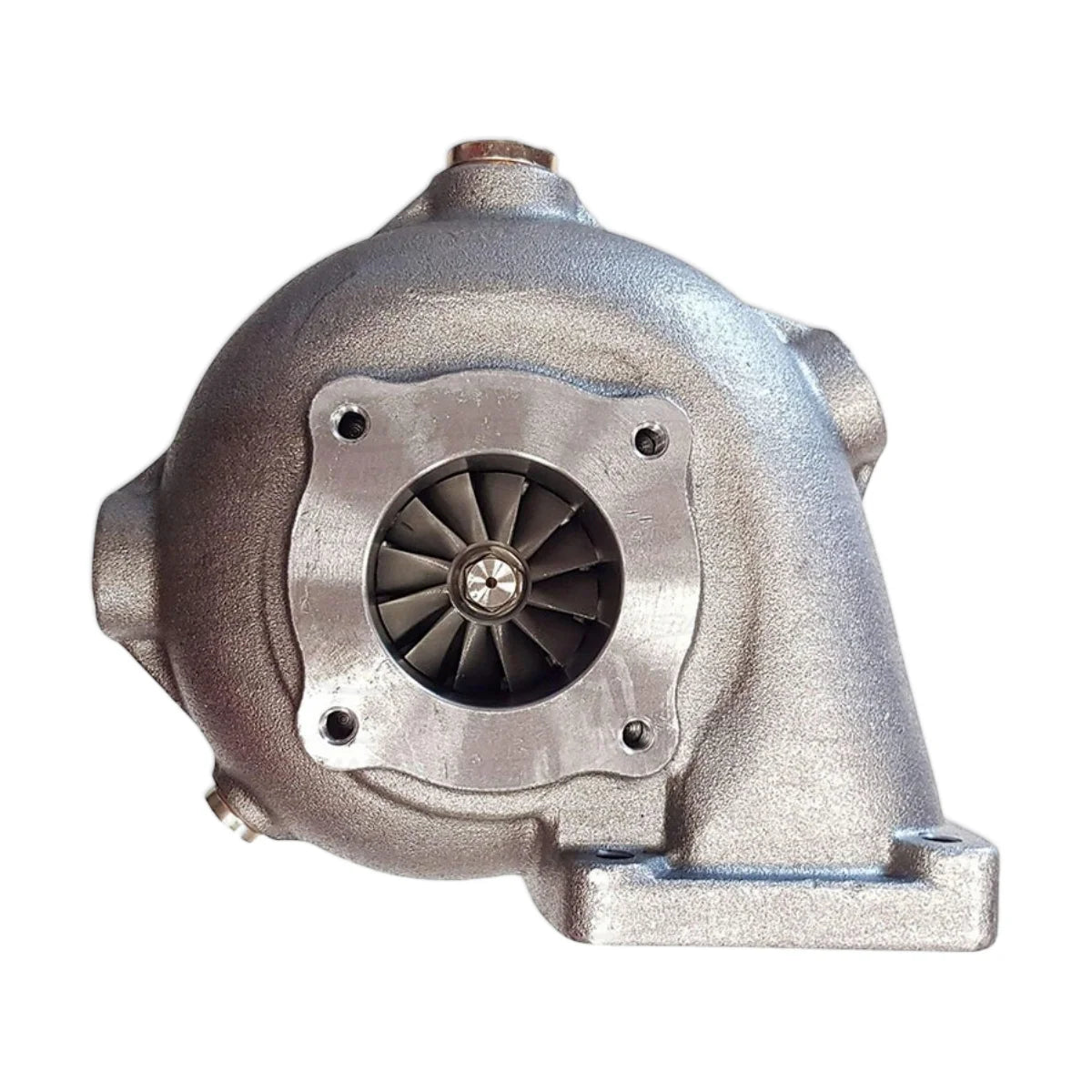 Image of a turbocharger on a white background.