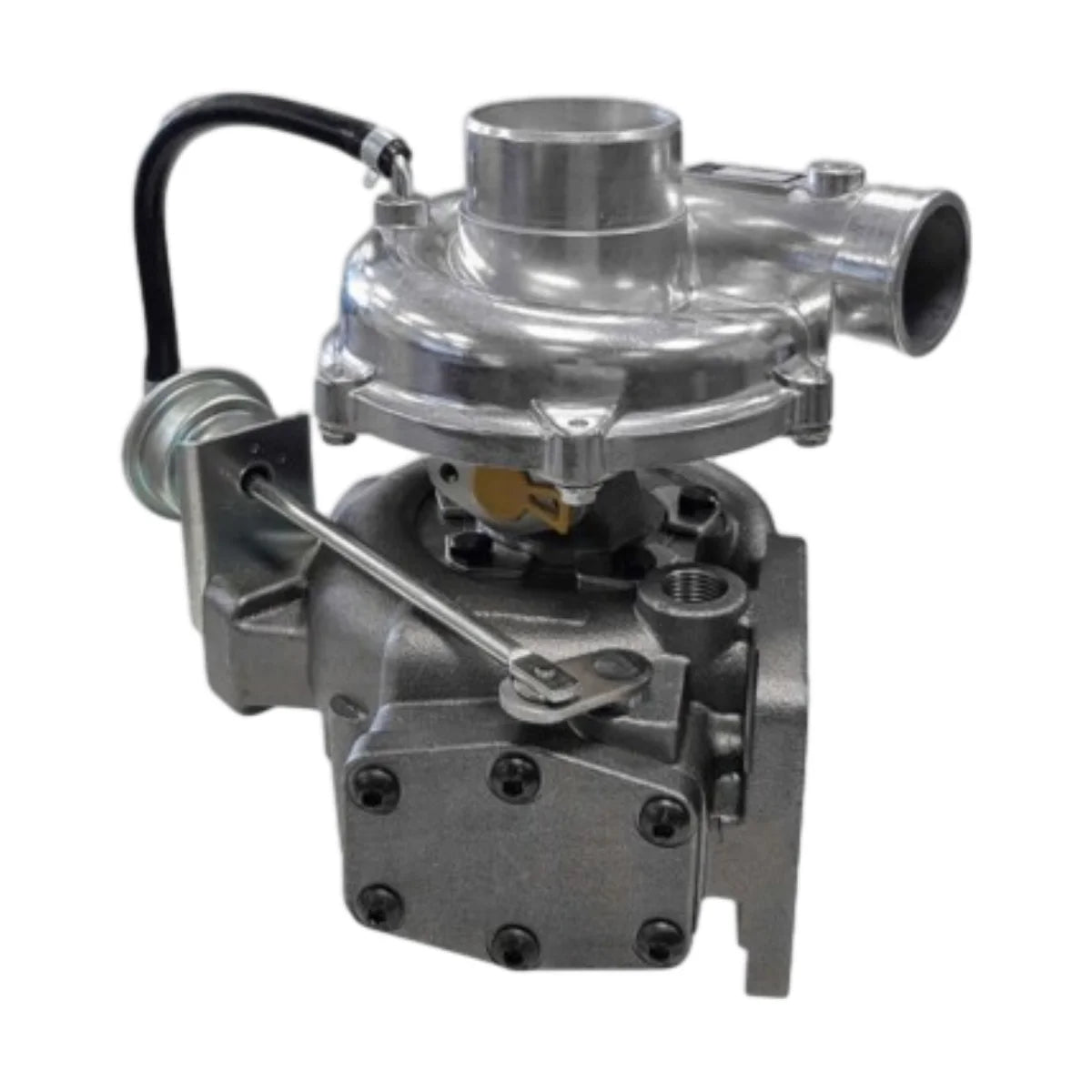 Image of a turbocharger on a white background.