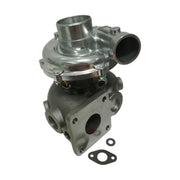 Image of a turbocharger with gasket on a white background.
