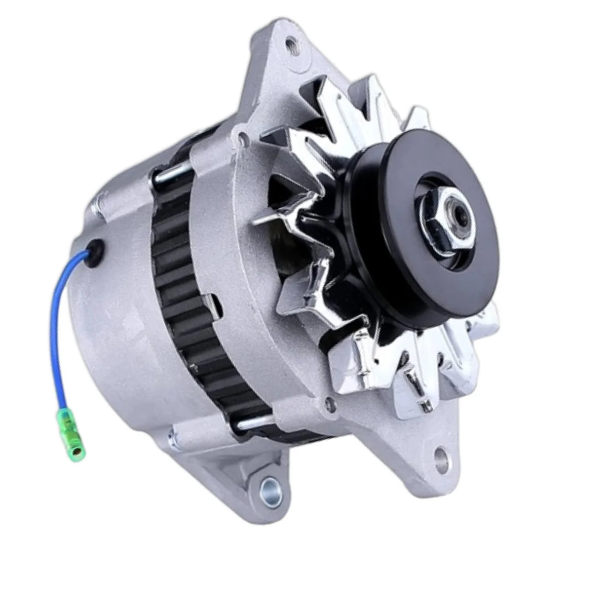 Image of an alternator on a white background.
