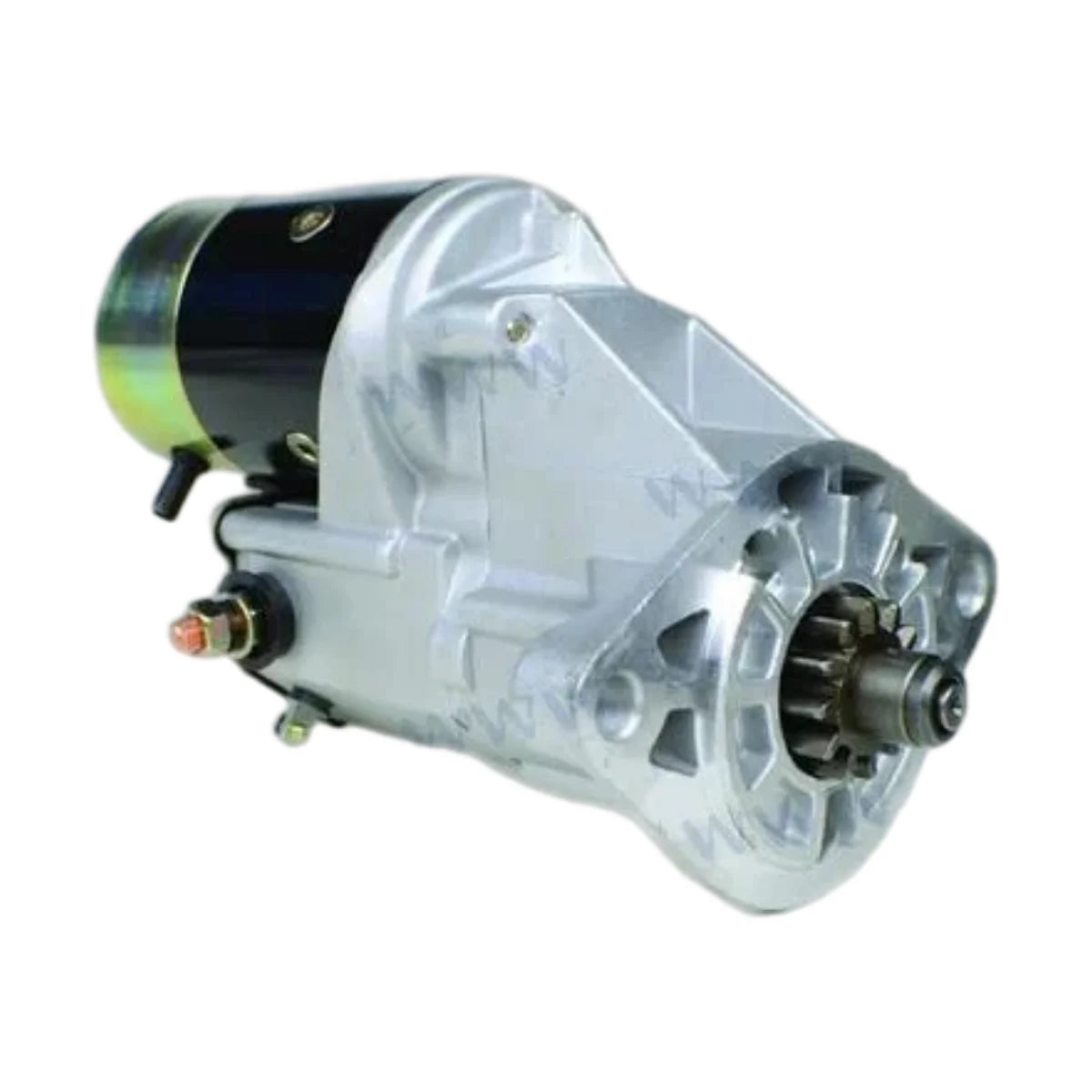 Image of a starter motor on a white background.