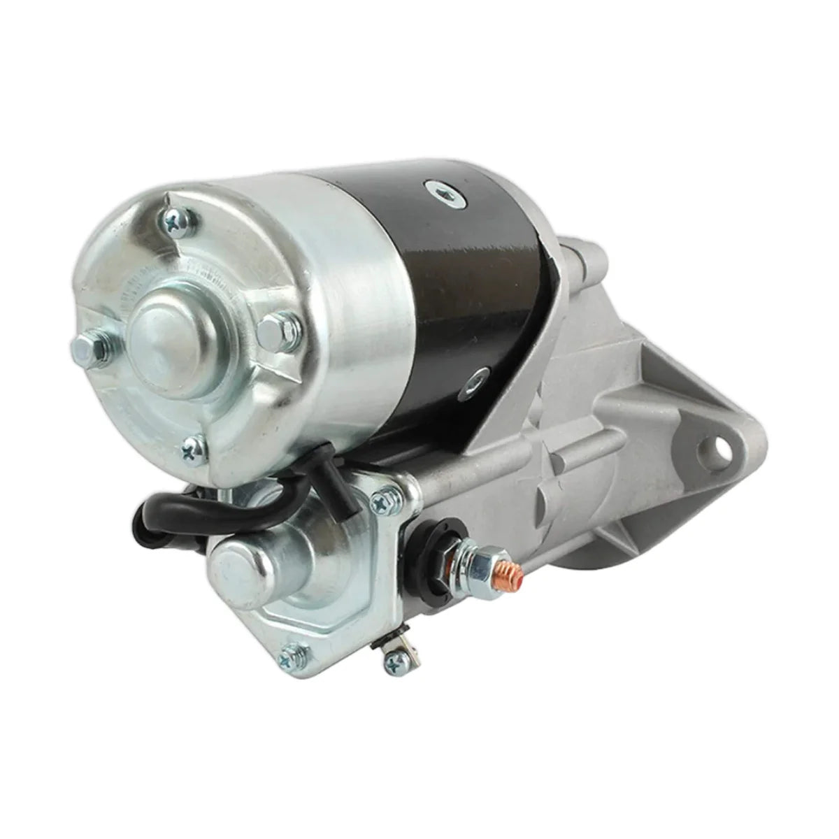 Image of a starter motor on a white background.